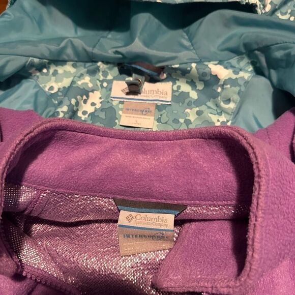 Columbia Girls Omni Tech Interchange Jacket Coat Waterproof Sz L 14/16 Ski Snow - Picture 10 of 12